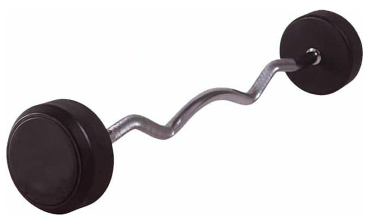 Fixed Curl Barbell (Rubber) SET